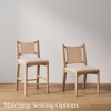 image:imageNathan James Elodia Upholstered Dining Chair Seagrass Back and Padded Seat Dark Brown Set of 4Elodia Natural FlaxSeagrass