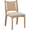 image:imageNathan James Elodia Upholstered Dining Chair Seagrass Back and Padded Seat Dark Brown Set of 4Elodia Natural FlaxSeagrass