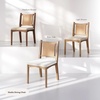 image:imageNathan James Elodia Upholstered Dining Chair Seagrass Back and Padded Seat Dark Brown Set of 4Elodia Natural FlaxSeagrass