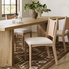 image:imageNathan James Elodia Upholstered Dining Chair Seagrass Back and Padded Seat Dark Brown Set of 4Elodia Raw Oak