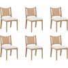 image:imageNathan James Elodia Upholstered Dining Chair Seagrass Back and Padded Seat Dark Brown Set of 4Elodia Raw Oak