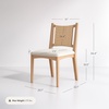 image:imageNathan James Elodia Upholstered Dining Chair Seagrass Back and Padded Seat Dark Brown Set of 4Elodia Raw Oak
