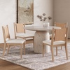 image:imageNathan James Elodia Upholstered Dining Chair Seagrass Back and Padded Seat Dark Brown Set of 4Elodia Raw Oak