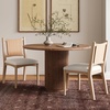 image:imageNathan James Elodia Upholstered Dining Chair Seagrass Back and Padded Seat Dark Brown Set of 4Elodia Raw Oak