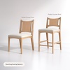 image:imageNathan James Elodia Upholstered Dining Chair Seagrass Back and Padded Seat Dark Brown Set of 4Elodia Raw Oak