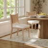 image:imageNathan James Elodia Upholstered Dining Chair Seagrass Back and Padded Seat Dark Brown Set of 4Elodia Raw Oak