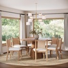 image:imageNathan James Elodia Upholstered Dining Chair Seagrass Back and Padded Seat Dark Brown Set of 4Elodia Raw Oak