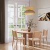 image:imageNathan James Elodia Upholstered Dining Chair Seagrass Back and Padded Seat Dark Brown Set of 4Elodia Raw Oak