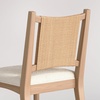 image:imageNathan James Elodia Upholstered Dining Chair Seagrass Back and Padded Seat Dark Brown Set of 4Elodia Raw Oak
