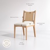image:imageNathan James Elodia Upholstered Dining Chair Seagrass Back and Padded Seat Dark Brown Set of 4Elodia Raw Oak