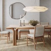 image:imageNathan James Elodia Upholstered Dining Chair Seagrass Back and Padded Seat Dark Brown Set of 4Light BrownGray