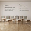 image:imageNathan James Elodia Upholstered Dining Chair Seagrass Back and Padded Seat Dark Brown Set of 4Light BrownGray