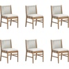 image:imageNathan James Elodia Upholstered Dining Chair Seagrass Back and Padded Seat Dark Brown Set of 4Light BrownGray