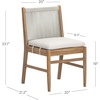 image:imageNathan James Elodia Upholstered Dining Chair Seagrass Back and Padded Seat Dark Brown Set of 4Light BrownGray