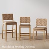 image:imageNathan James Elodia Upholstered Dining Chair Seagrass Back and Padded Seat Dark Brown Set of 4Natural Brown