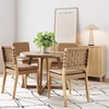 image:imageNathan James Elodia Upholstered Dining Chair Seagrass Back and Padded Seat Dark Brown Set of 4Natural Brown