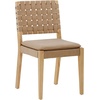 image:imageNathan James Elodia Upholstered Dining Chair Seagrass Back and Padded Seat Dark Brown Set of 4Natural Brown