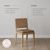 image:imageNathan James Elodia Upholstered Dining Chair Seagrass Back and Padded Seat Dark Brown Set of 4Natural Brown