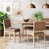 image:imageNathan James Elodia Upholstered Dining Chair Seagrass Back and Padded Seat Dark Brown Set of 4Natural Brown