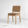 image:imageNathan James Elodia Upholstered Dining Chair Seagrass Back and Padded Seat Dark Brown Set of 4Natural Brown