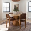 image:imageNathan James Elodia Upholstered Dining Chair Seagrass Back and Padded Seat Dark Brown Set of 4Natural Brown