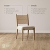 image:imageNathan James Elodia Upholstered Dining Chair Seagrass Back and Padded Seat Dark Brown Set of 4Natural FlaxSeagrass