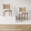 image:imageNathan James Elodia Upholstered Dining Chair Seagrass Back and Padded Seat Dark Brown Set of 4Natural FlaxSeagrass