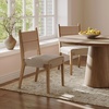image:imageNathan James Elodia Upholstered Dining Chair Seagrass Back and Padded Seat Dark Brown Set of 4Natural FlaxSeagrass