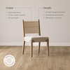 image:imageNathan James Elodia Upholstered Dining Chair Seagrass Back and Padded Seat Dark Brown Set of 4Natural FlaxSeagrass