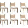 image:imageNathan James Elodia Upholstered Dining Chair Seagrass Back and Padded Seat Dark Brown Set of 4Natural FlaxSeagrass