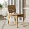 image:imageNathan James Elodia Upholstered Dining Chair Seagrass Back and Padded Seat Dark Brown Set of 4Natural Brown