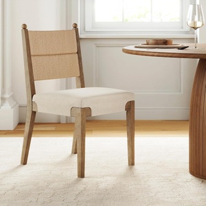 image:imageNathan James Elodia Upholstered Dining Chair Seagrass Back and Padded Seat Dark Brown Set of 4Natural FlaxSeagrass