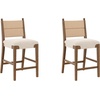 image:imageNathan James Cove 24 Counter Stool Seagrass Woven Back and Padded Seat Dark Brown Set of 4Cove Dark Brown
