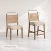image:imageNathan James Cove 24 Counter Stool Seagrass Woven Back and Padded Seat Dark Brown Set of 4Cove Dark Brown