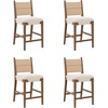 image:imageNathan James Cove 24 Counter Stool Seagrass Woven Back and Padded Seat Dark Brown Set of 4Cove Dark Brown