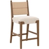 image:imageNathan James Cove 24 Counter Stool Seagrass Woven Back and Padded Seat Dark Brown Set of 4Cove Dark Brown
