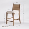 image:imageNathan James Cove 24 Counter Stool Seagrass Woven Back and Padded Seat Dark Brown Set of 4Cove Dark Brown