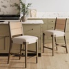 image:imageNathan James Cove 24 Counter Stool Seagrass Woven Back and Padded Seat Dark Brown Set of 4Cove Dark Brown