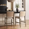 image:imageNathan James Cove 24 Counter Stool Seagrass Woven Back and Padded Seat Dark Brown Set of 4Cove Dark Brown