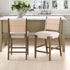 image:imageNathan James Cove 24 Counter Stool Seagrass Woven Back and Padded Seat Dark Brown Set of 4Cove Dark Brown