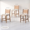 image:imageNathan James Cove 24 Counter Stool Seagrass Woven Back and Padded Seat Dark Brown Set of 4Cove Dark Brown