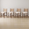 image:imageNathan James Cove 24 Counter Stool Seagrass Woven Back and Padded Seat Dark Brown Set of 4Cove Dark Brown