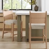 image:imageNathan James Cove 24 Counter Stool Seagrass Woven Back and Padded Seat Dark Brown Set of 4Cove Raw Oak