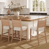 image:imageNathan James Cove 24 Counter Stool Seagrass Woven Back and Padded Seat Dark Brown Set of 4Cove Raw Oak