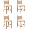 image:imageNathan James Cove 24 Counter Stool Seagrass Woven Back and Padded Seat Dark Brown Set of 4Cove Raw Oak