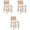 image:imageNathan James Cove 24 Counter Stool Seagrass Woven Back and Padded Seat Dark Brown Set of 4Cove Raw Oak
