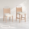 image:imageNathan James Cove 24 Counter Stool Seagrass Woven Back and Padded Seat Dark Brown Set of 4Cove Raw Oak