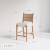 image:imageNathan James Cove 24 Counter Stool Seagrass Woven Back and Padded Seat Dark Brown Set of 4Cove Raw Oak