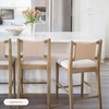 image:imageNathan James Cove 24 Counter Stool Seagrass Woven Back and Padded Seat Dark Brown Set of 4Elodia Light Brown