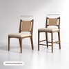 image:imageNathan James Cove 24 Counter Stool Seagrass Woven Back and Padded Seat Dark Brown Set of 4Elodia Medium Brown